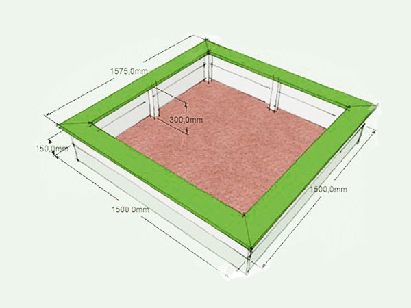 Детская песочница размеры и чертежи