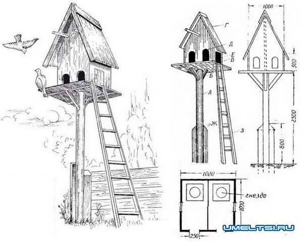 Голубятня своими руками чертежи