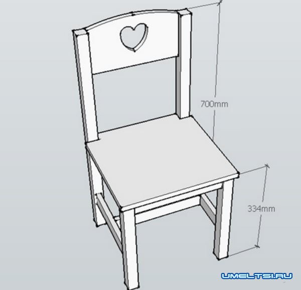 Чертеж табурет детский