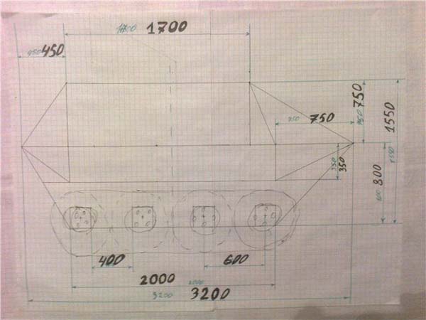 Чертеж вездехода на гусеницах