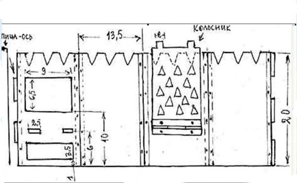 Чертеж печки щепочницы
