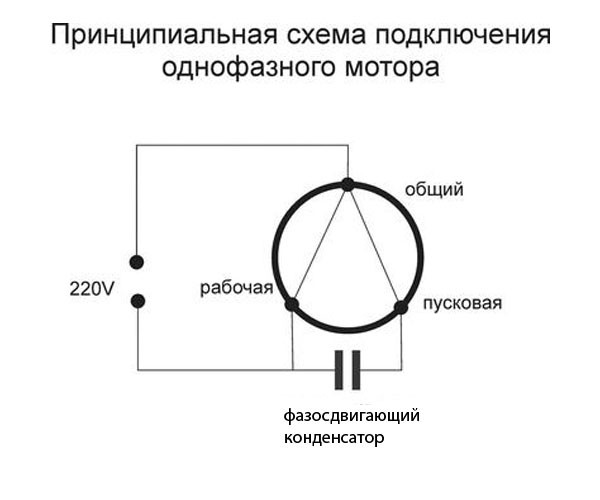 Схема электродвигателя стиральной машины